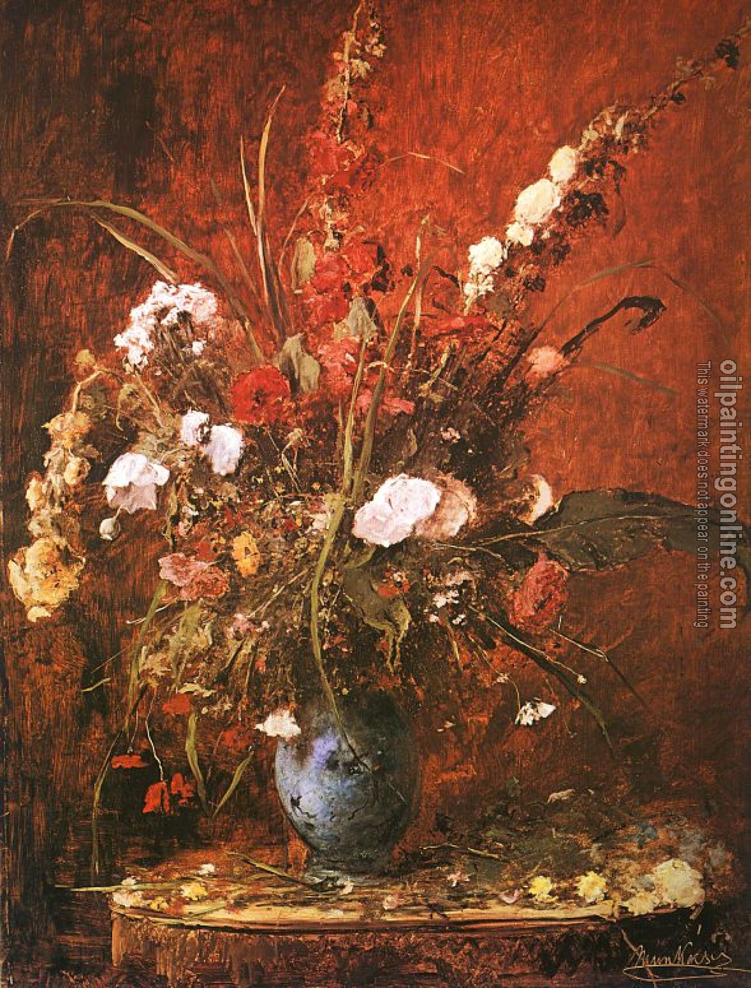 Munkacsy, Mihaly - Large Flower-piece